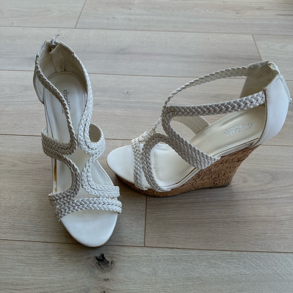 Charlotte Russe- white platform shoes